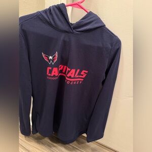 Mens fanatics NHL Washington capitals pull over long sleeve size medium